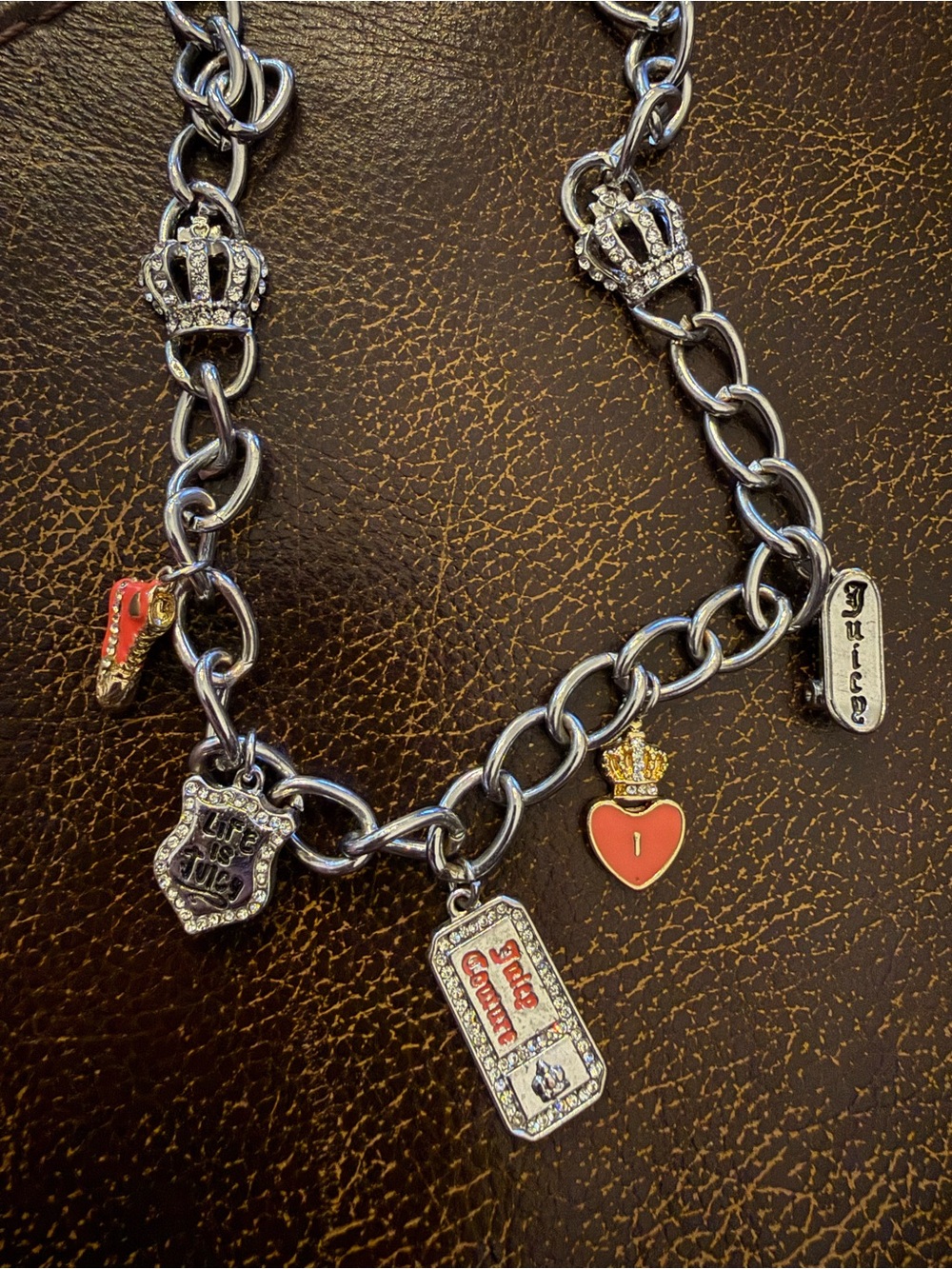 Vintage Y2K Juicy Couture 5 Charm Necklace